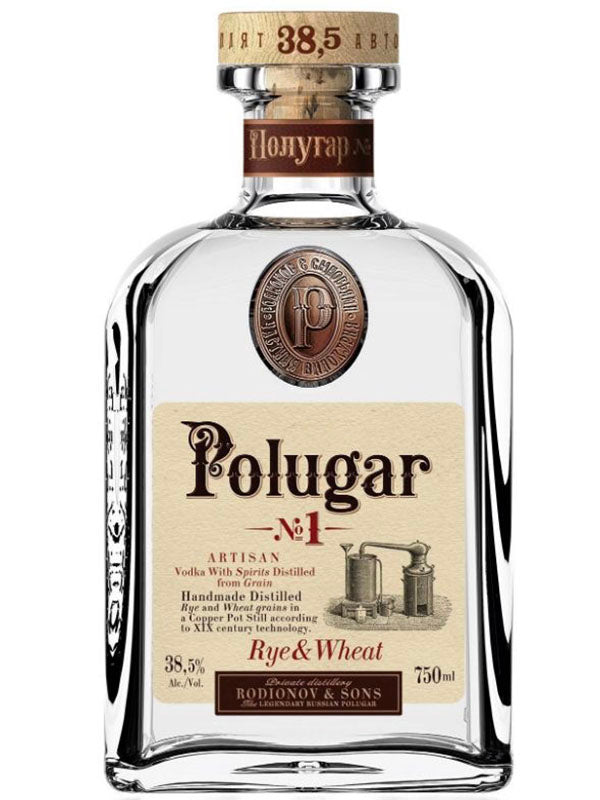 Polugar No. 1 Rye and Wheat Vodka at Del Mesa Liquor