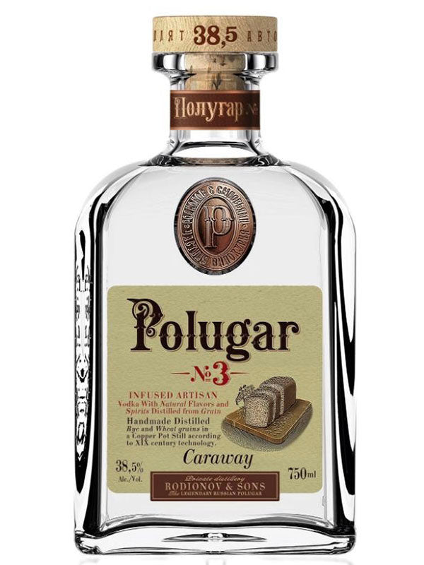 Polugar No. 3 Caraway Vodka at Del Mesa Liquor